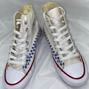 CONVERSE CTAS HI WHITE/BLUE Unisex/Adult   MEN’S SIZE 3